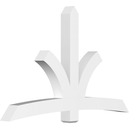 Ekena Millwork Davenport Architectural Grade PVC Gable Bracket, 84"W x 52 1/2"H x 6"D x 6"F, 15/12 Pitch GBP084X53X0606DAV00
